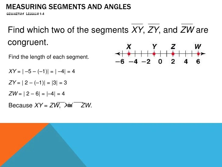 Geometry segments measuring