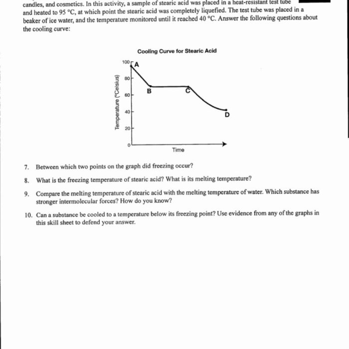 Heating/cooling curve worksheet answer key