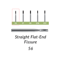 Straight fissure bur plain cut