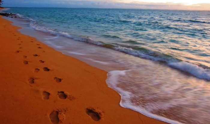 Sand footsteps