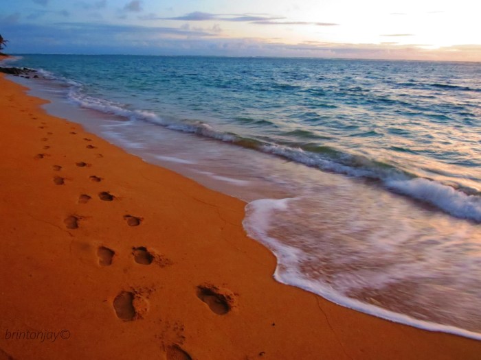 Sand footsteps