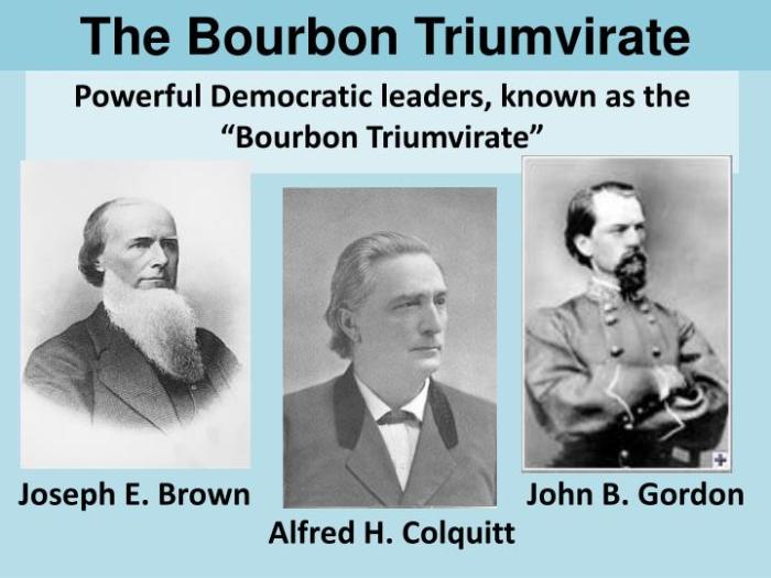 What did the bourbon triumvirate support