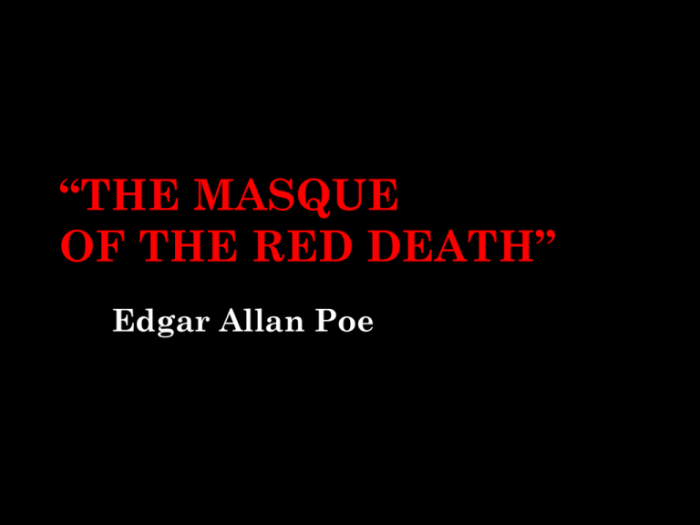 Personification in the masque of the red death